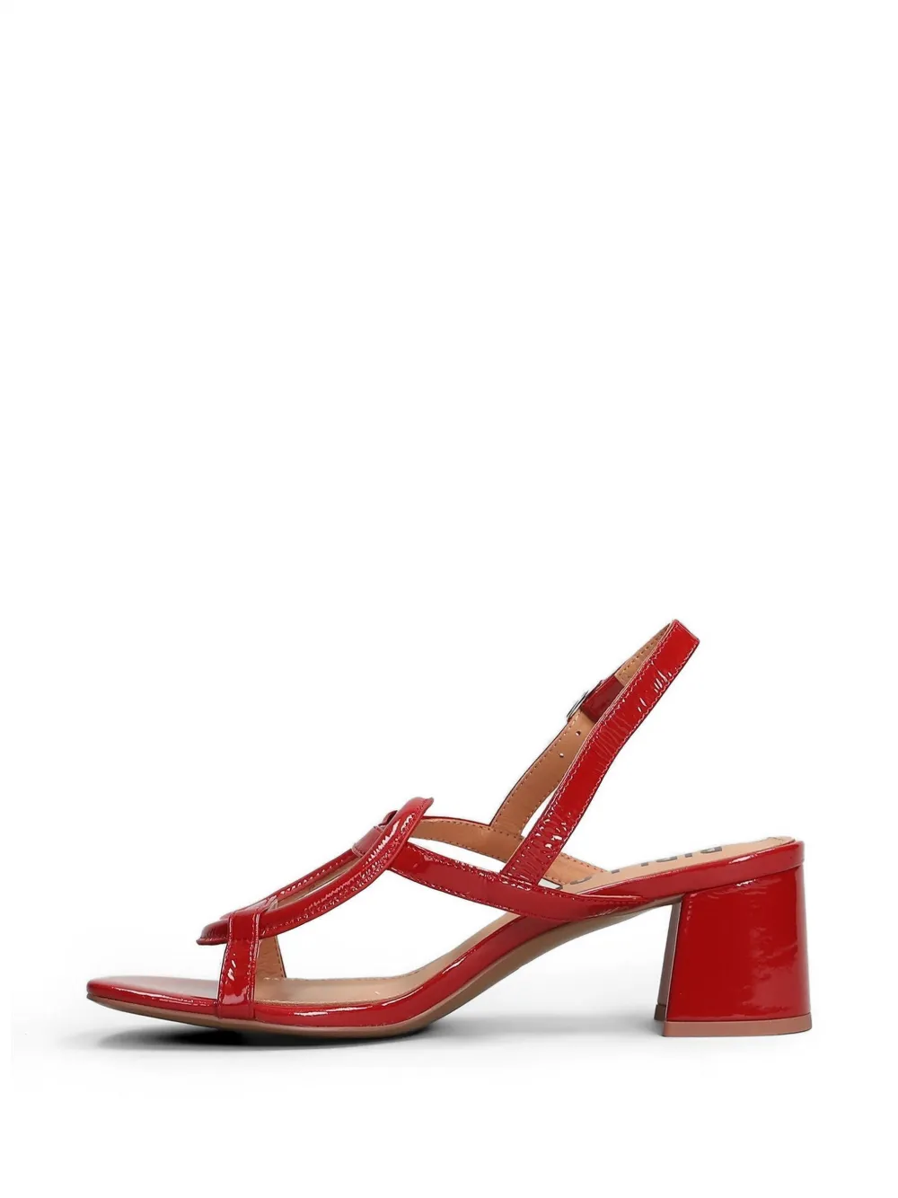 Bibi Lou patent-finish cut-out sandals Rood