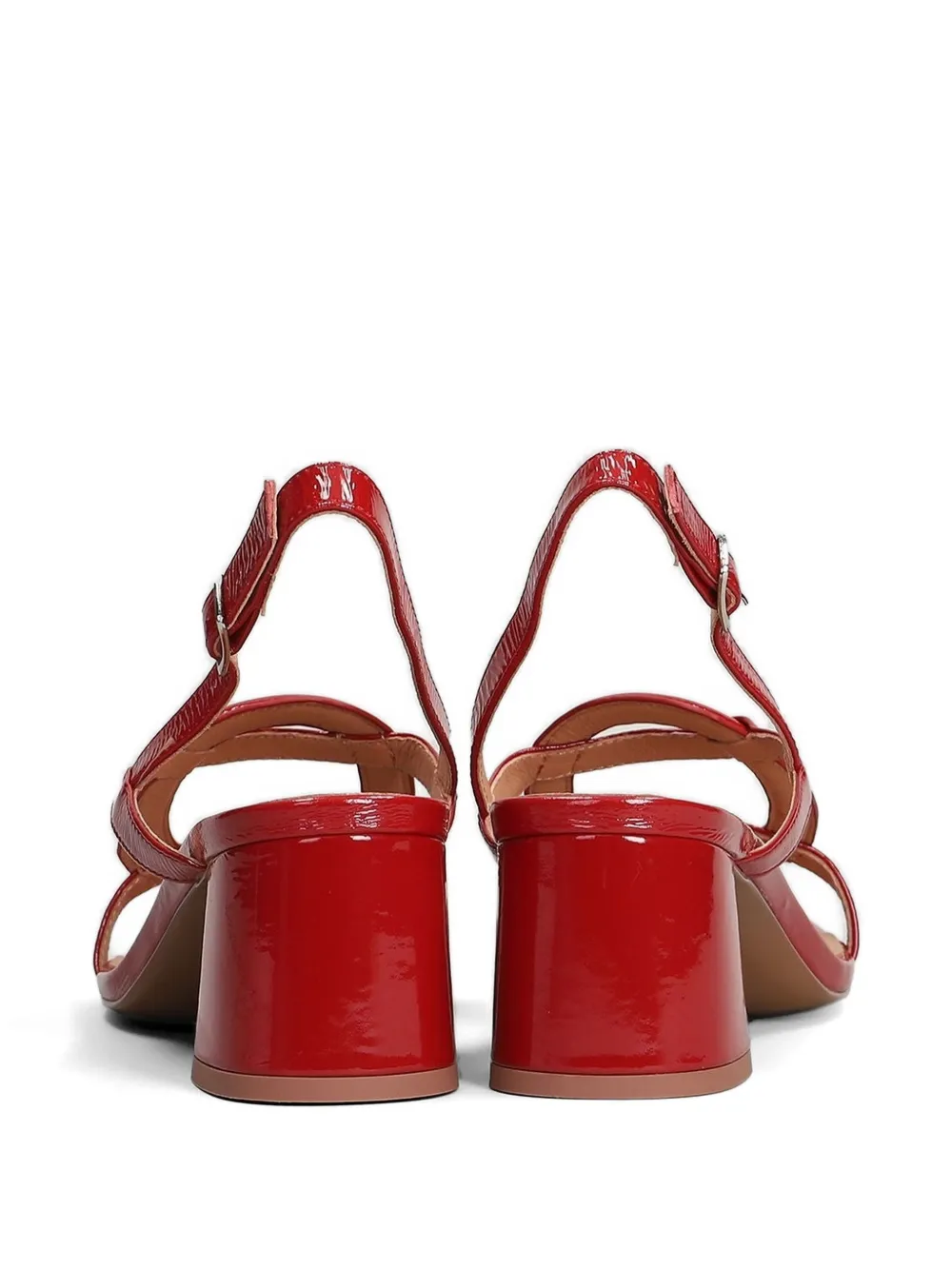 Bibi Lou patent-finish cut-out sandals Rood