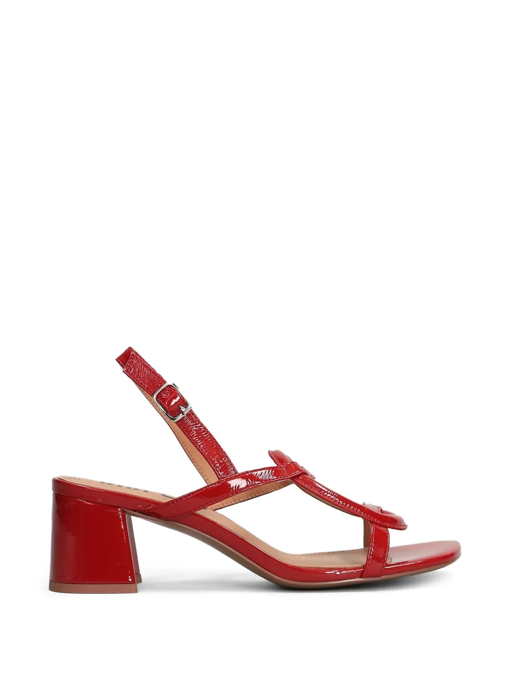 Bibi Lou patent-finish cut-out sandals Rood