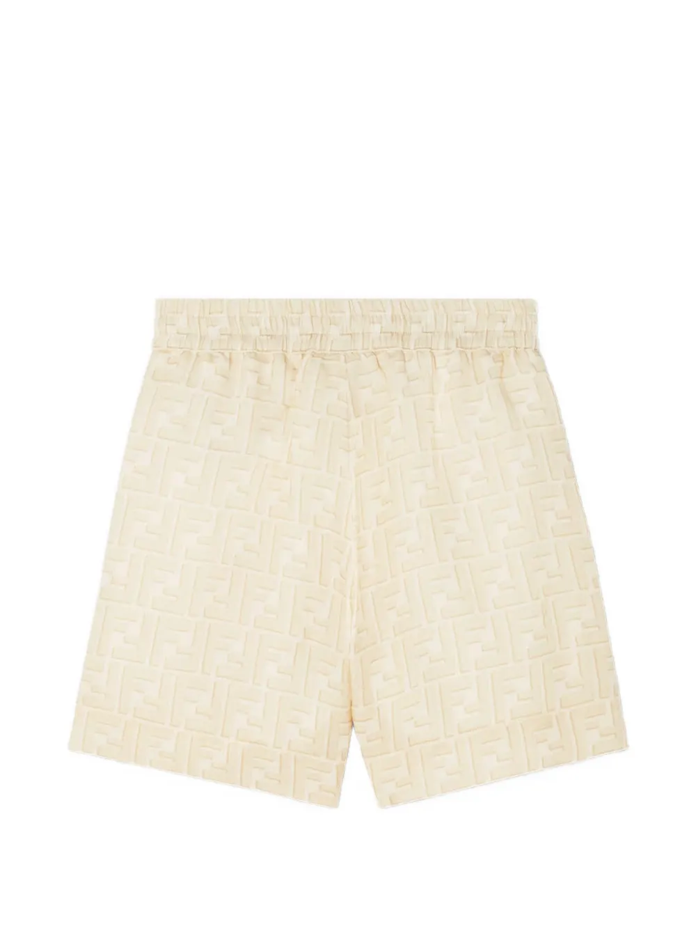 Fendi Kids Shorts met FF-logo jacquard Beige