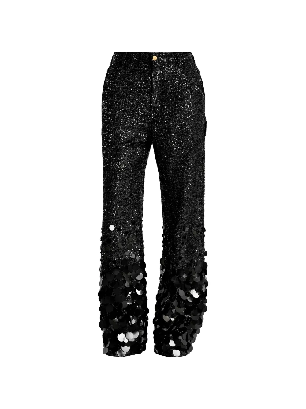 DARKPARK sequin-embellished paillette-hem trousers - Nero