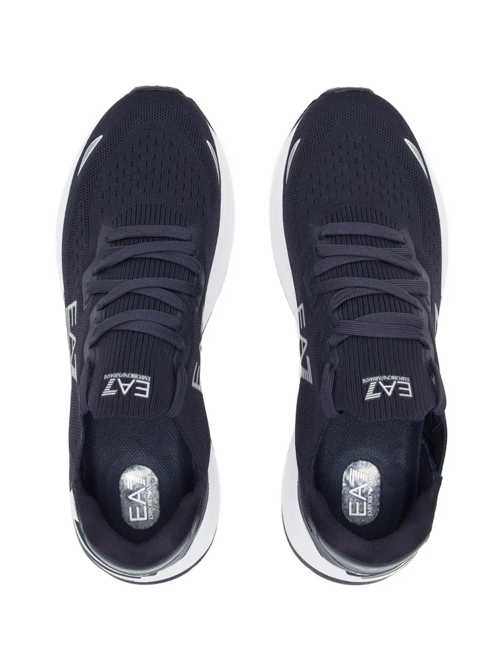 Ea7 Emporio Armani Sneakers met logo Blauw
