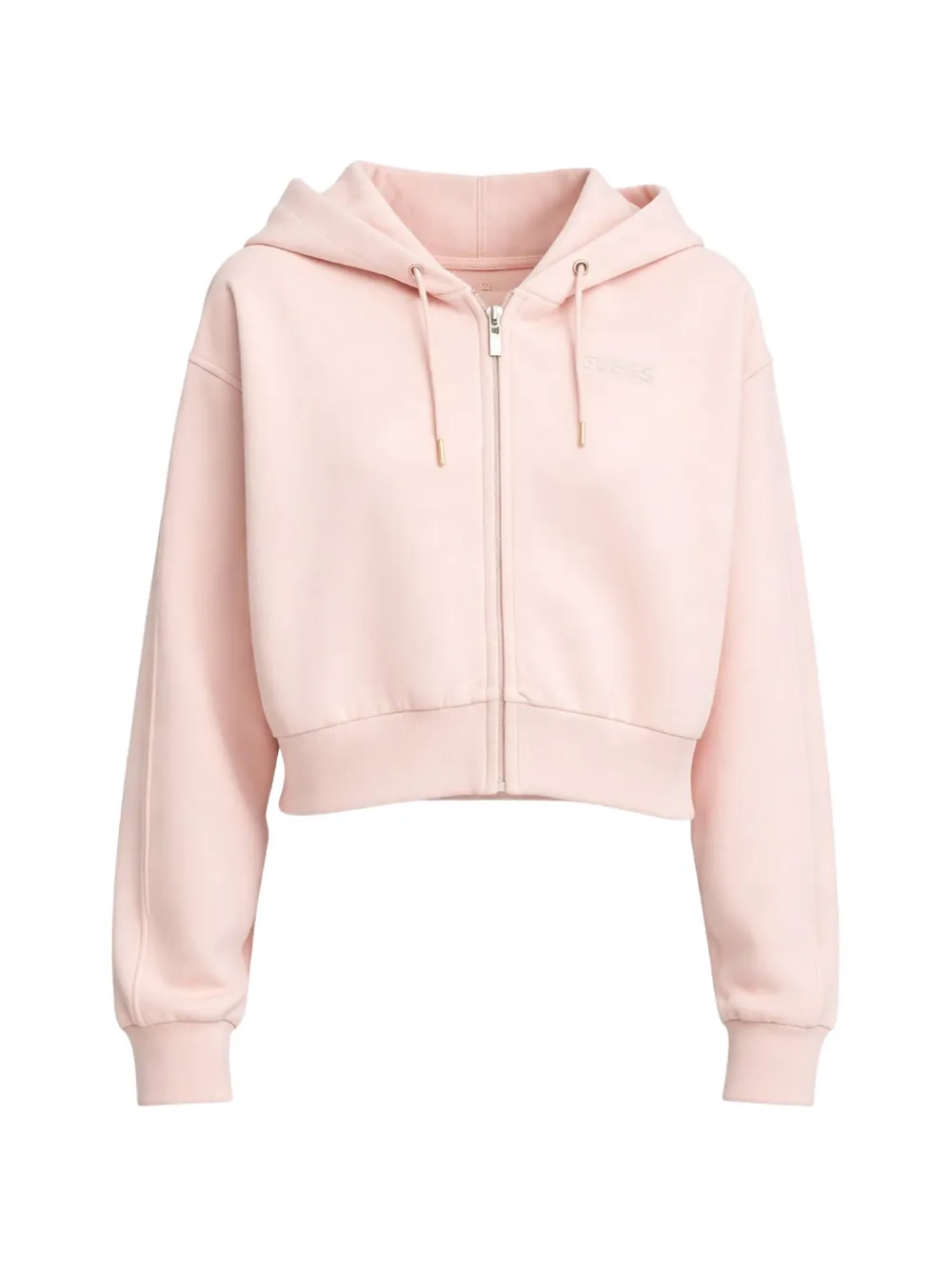 GUESS USA logo-detail zip-up hoodie - Rosa