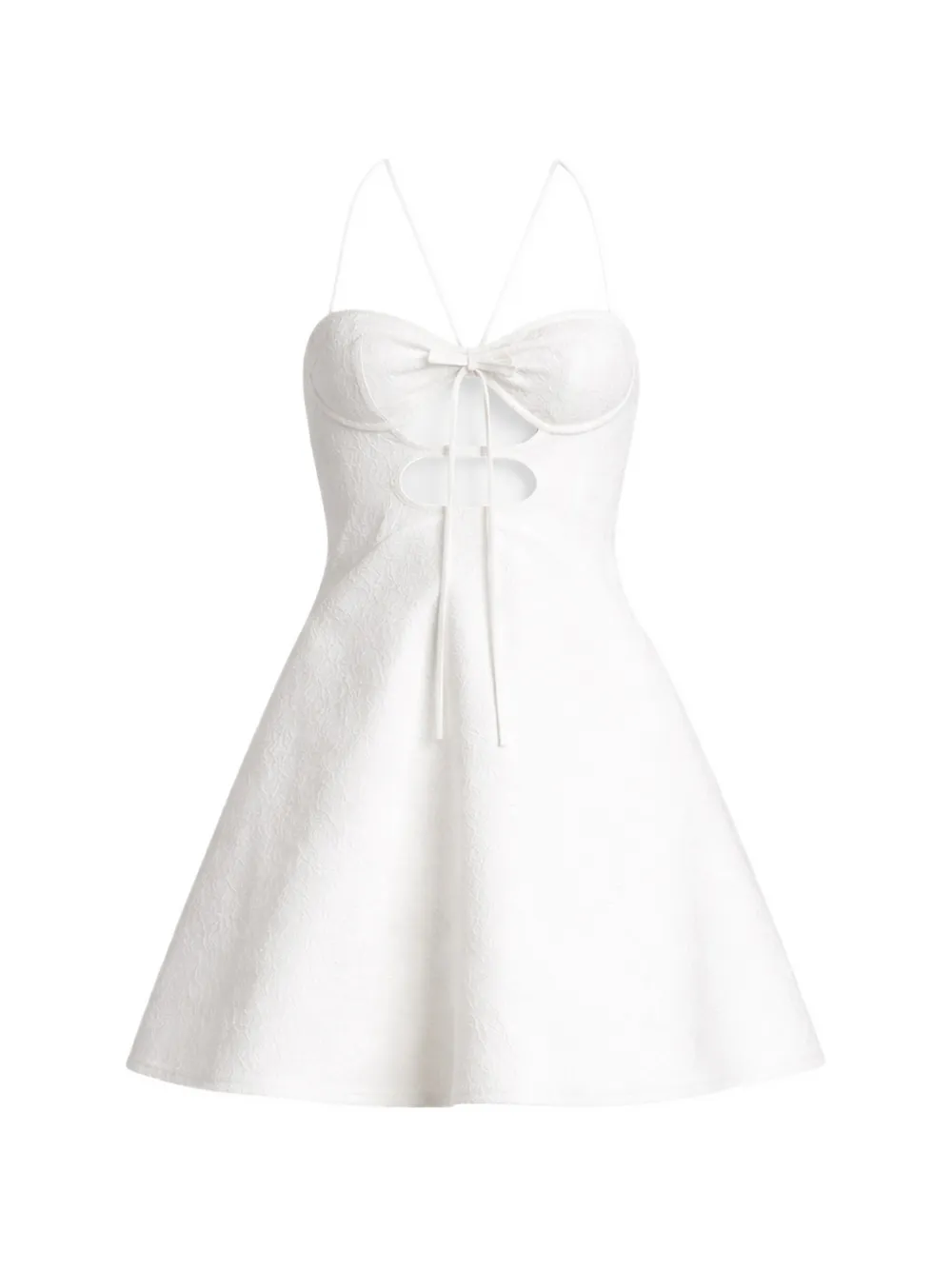 David Koma bow-detail mini dress - Bianco