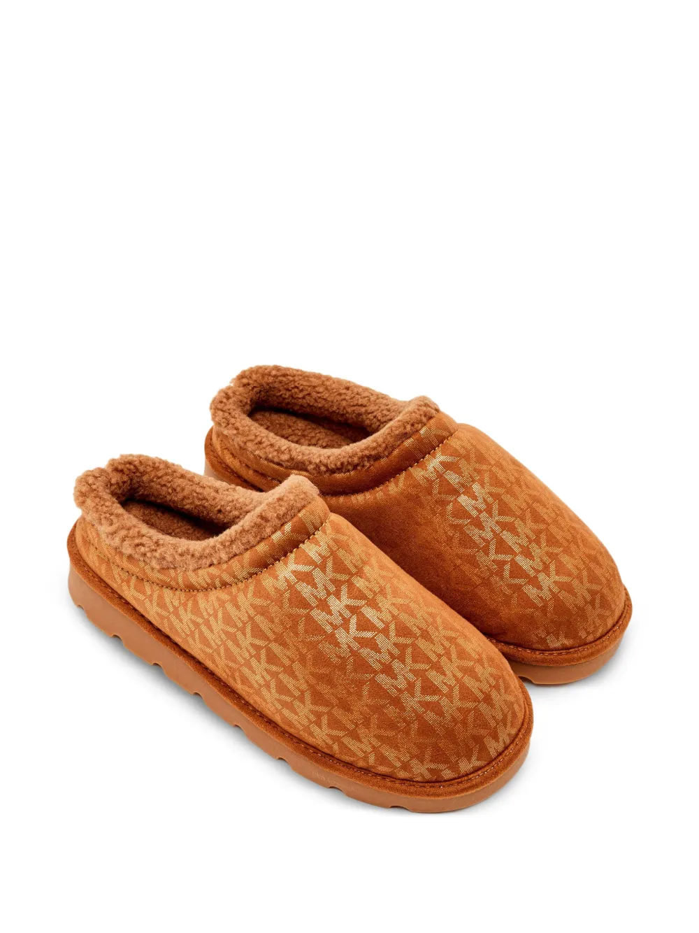 Michael Kors Kids Osaka slippers met monogram Bruin