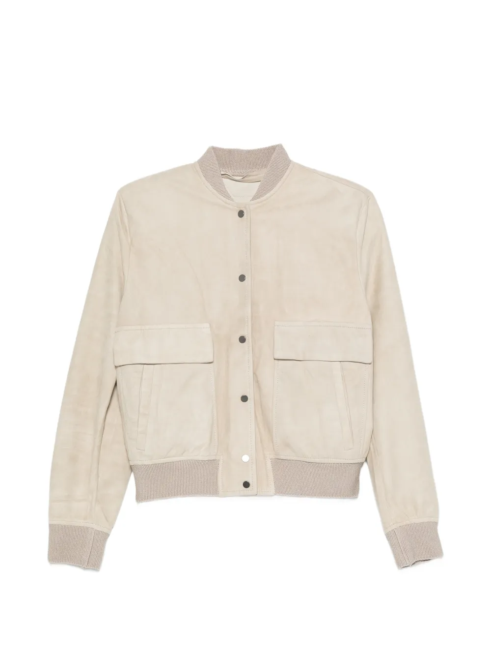 Salvatore Santoro suede bomber jacket - Nude