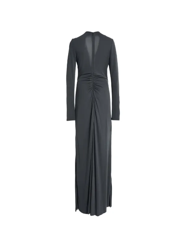 christopher esber grey dress Christopher Esber Strapless Ruched Dress