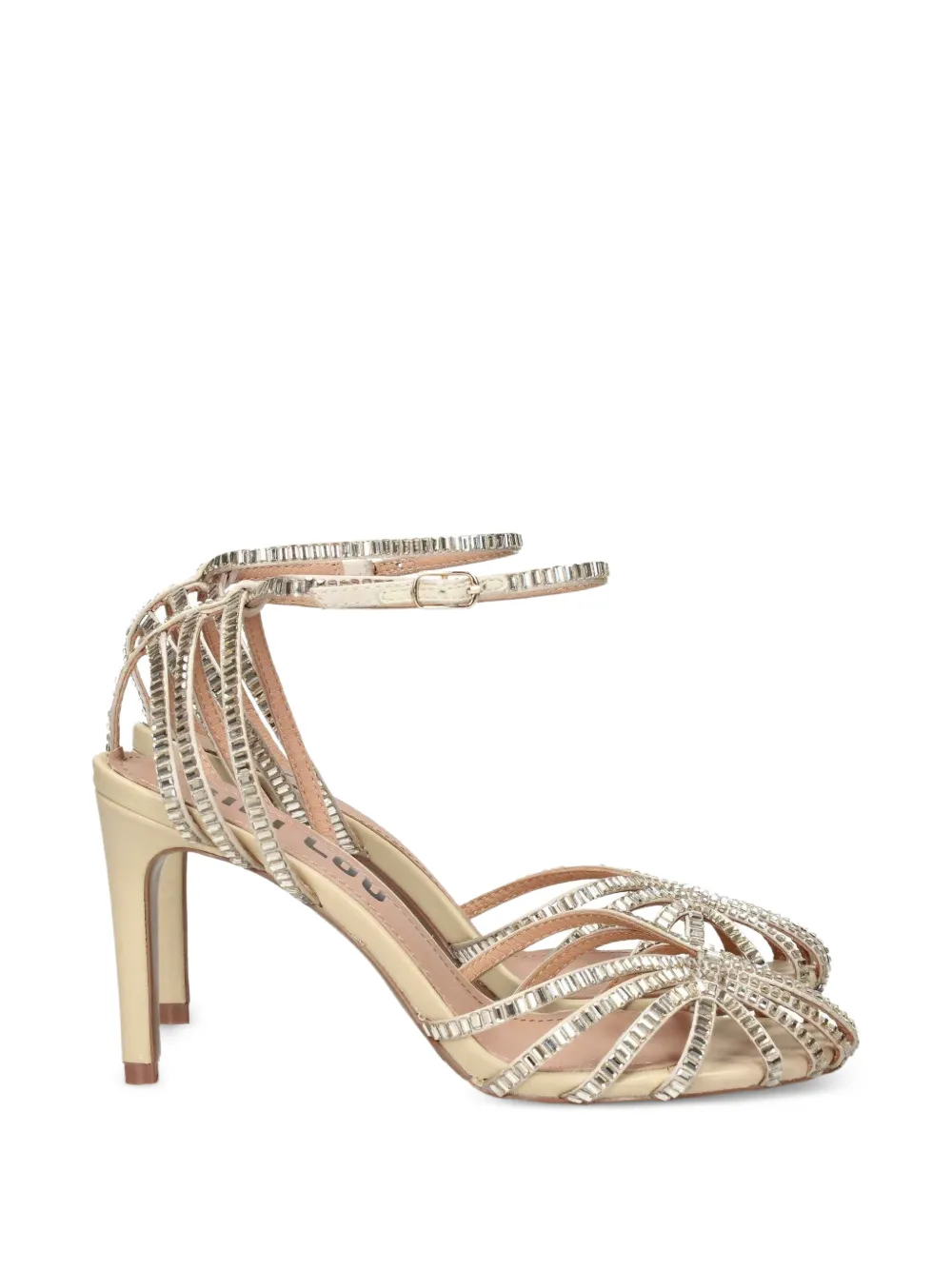 Bibi Lou Serabi sandalen verfraaid met kristallen Beige