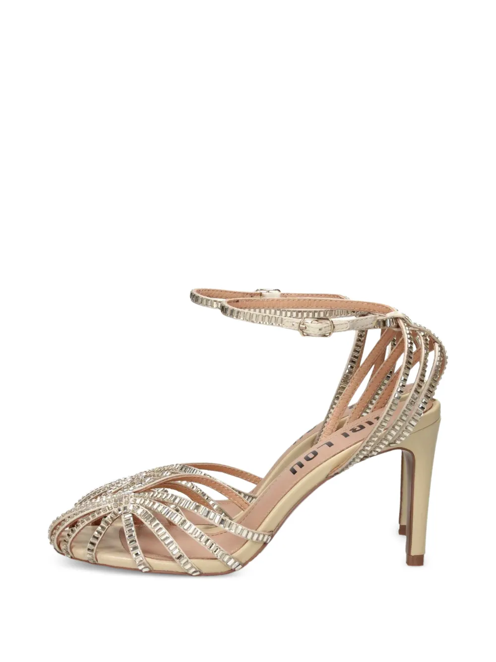 Bibi Lou Serabi sandalen verfraaid met kristallen Beige