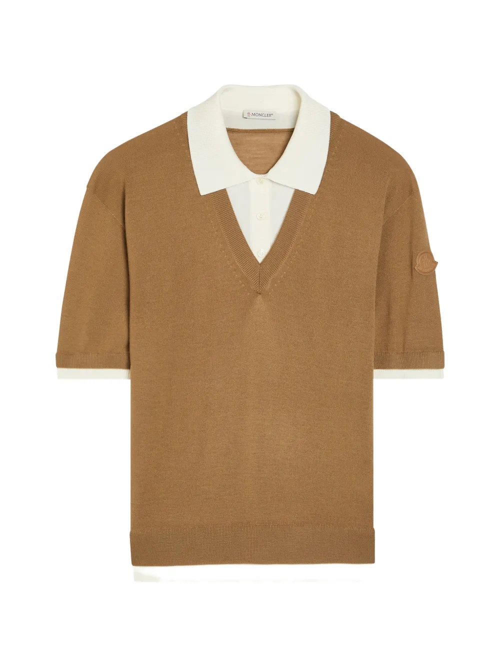 MONCLER wool V-neck sweater - Braun