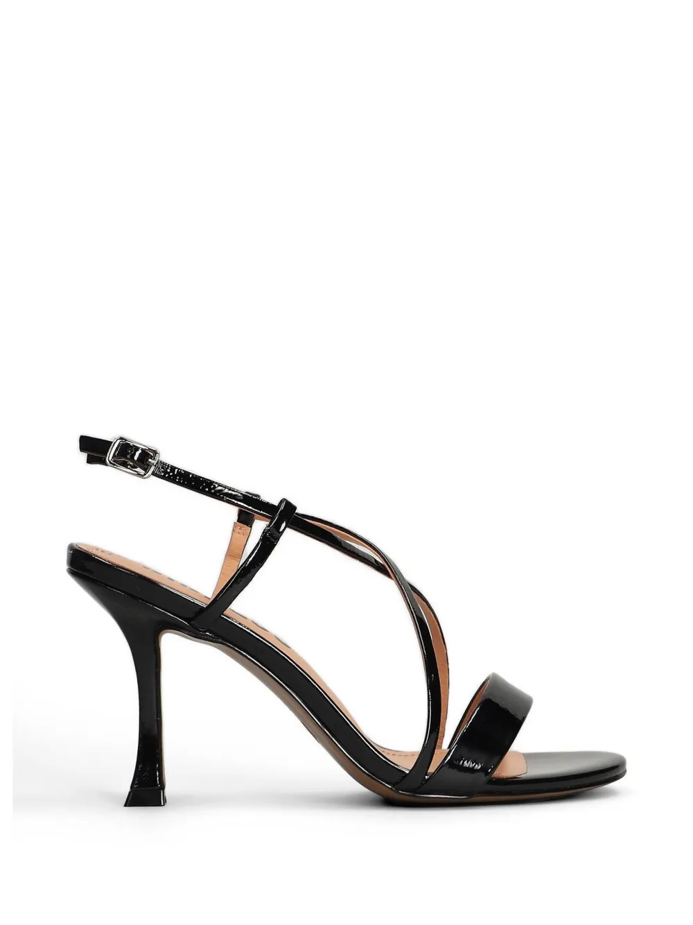 Bibi Lou patent-finish crossover-strap sandals Zwart