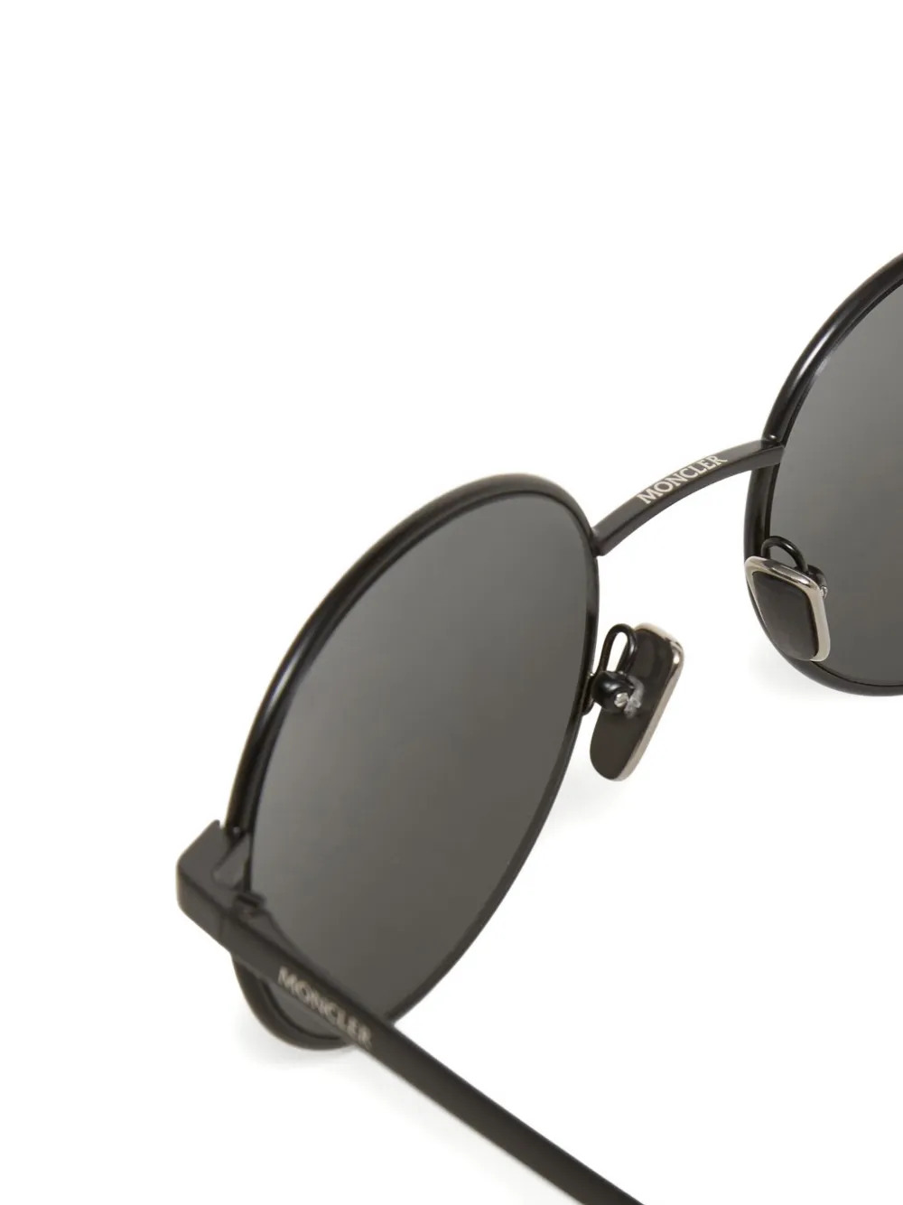 Moncler Eyewear Centro zonnebril met ovalen montuur Zwart