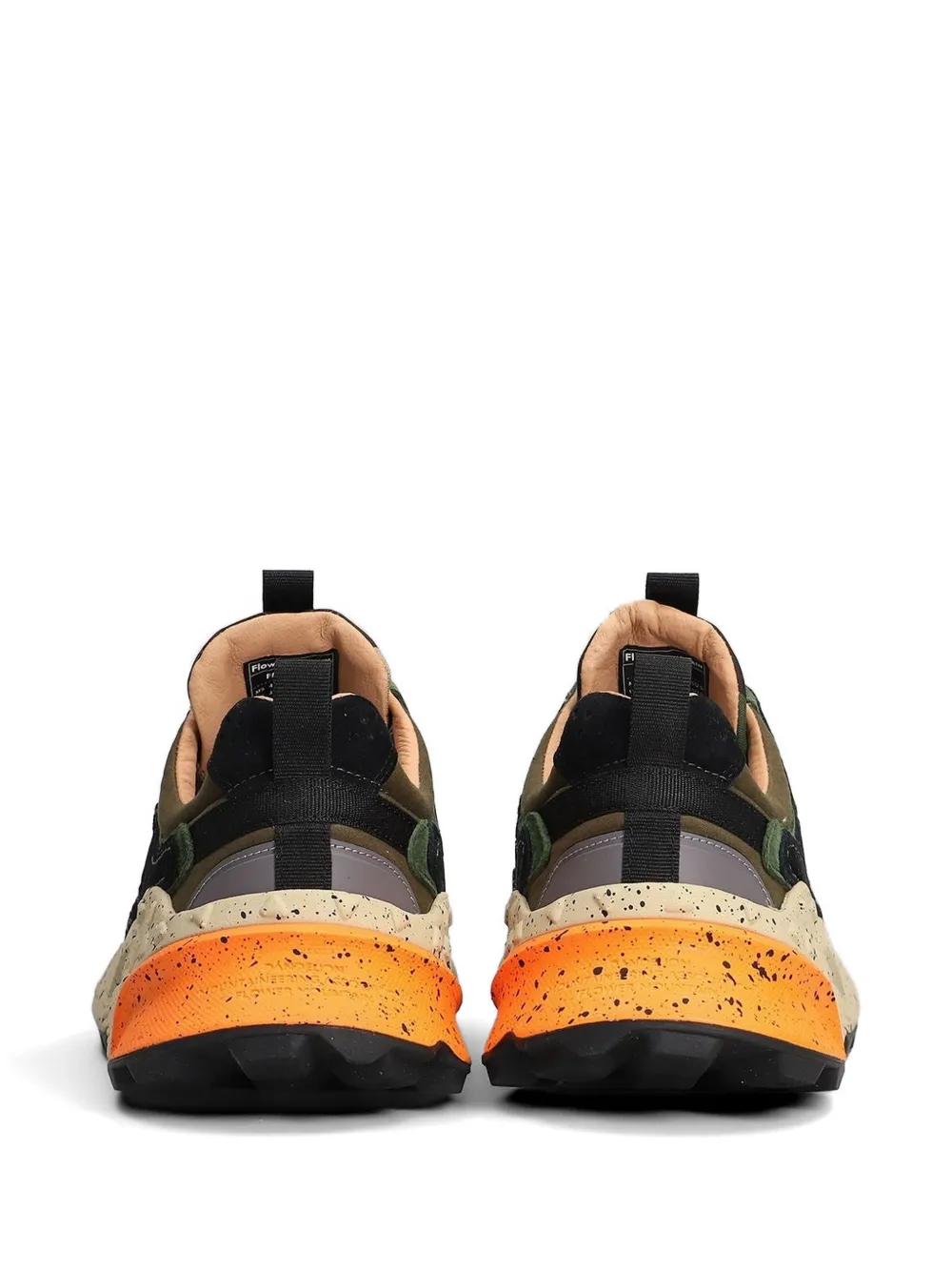 FLOWER MOUNTAIN Rulis camouflage-print panelled sneakers Zwart