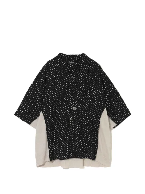 Undercover polka-dot layered shirt