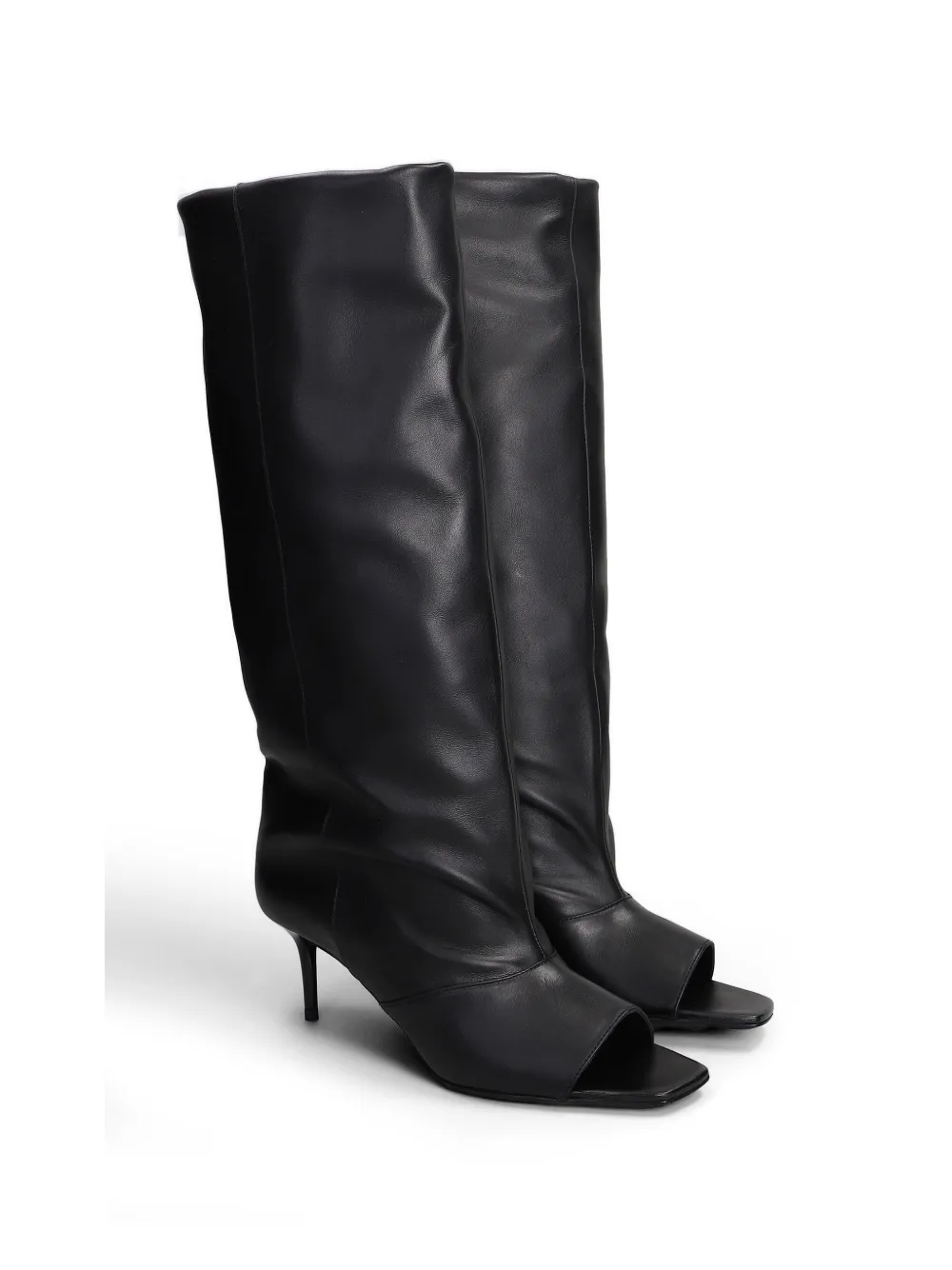IRO open-toe leather boots Zwart
