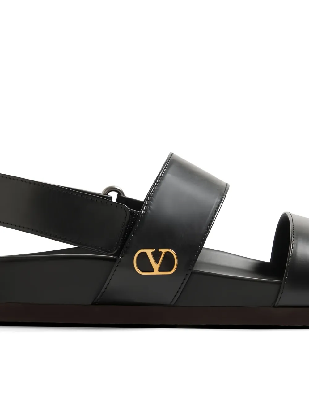 Valentino Garavani Studshield sandals Zwart