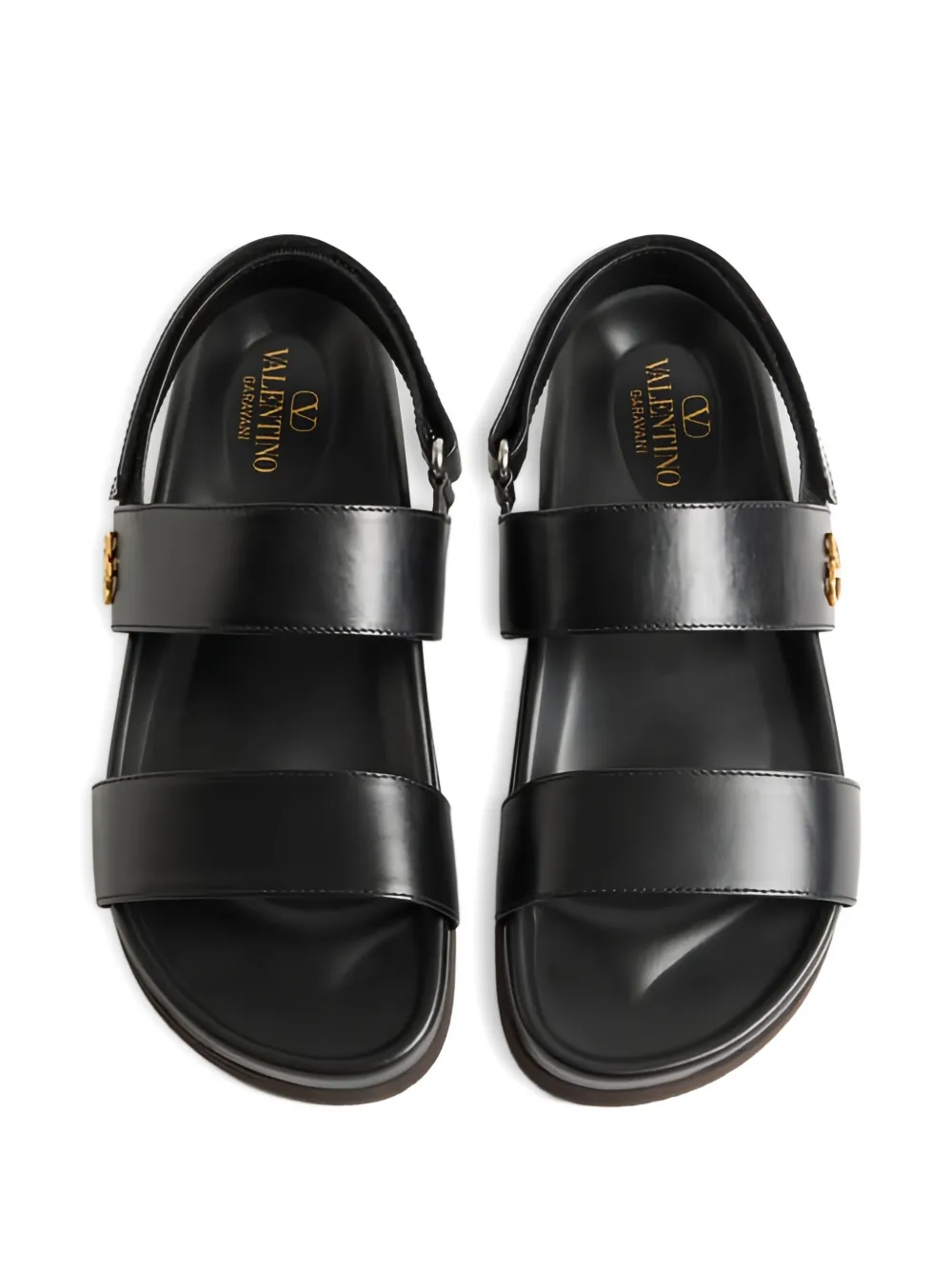 Valentino Garavani Studshield sandals Zwart