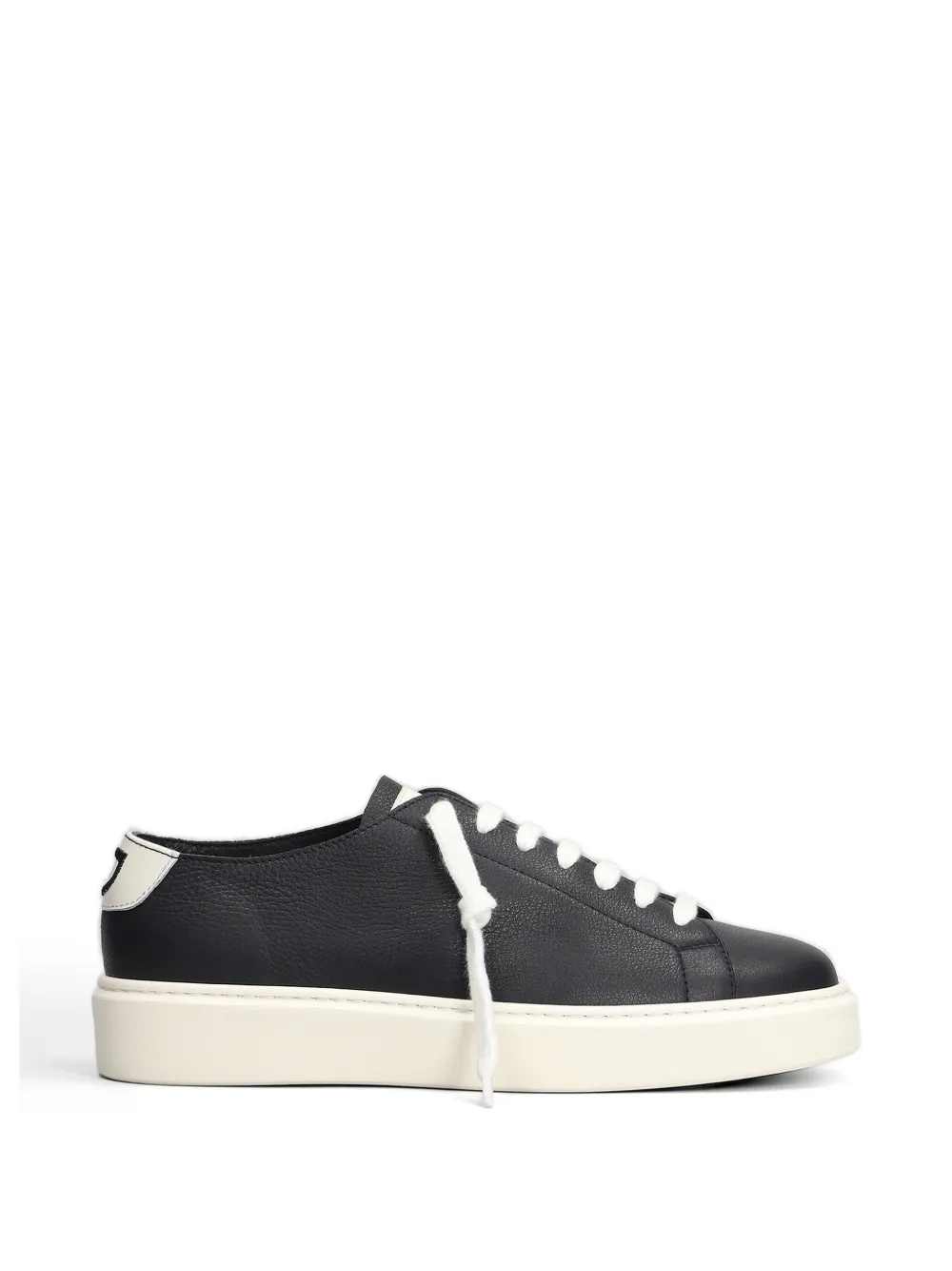 Doucal's pebbled-leather sneakers Zwart