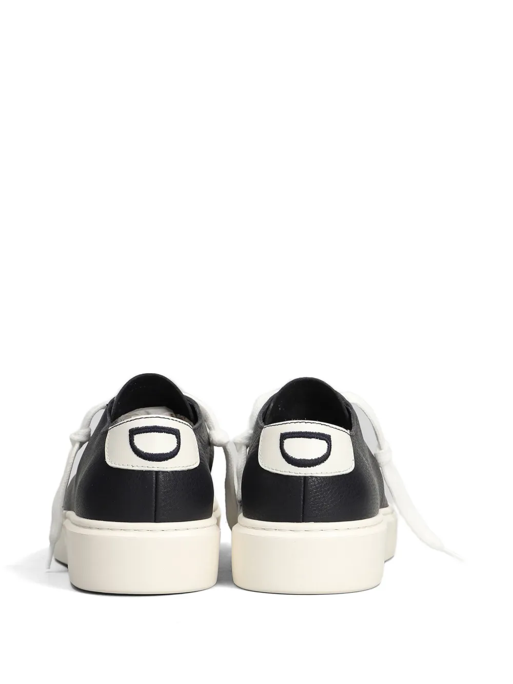 Doucal's pebbled-leather sneakers Zwart