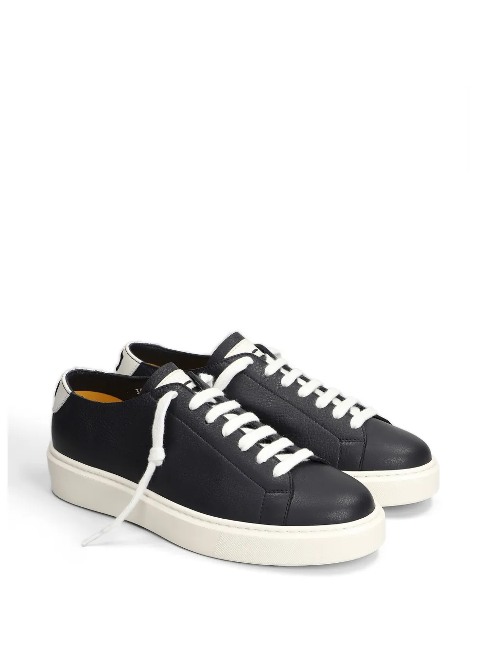 Doucal's pebbled-leather sneakers Zwart