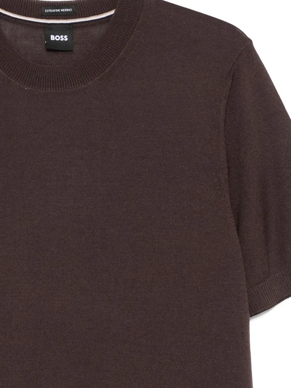 BOSS Wollen T-shirt Bruin