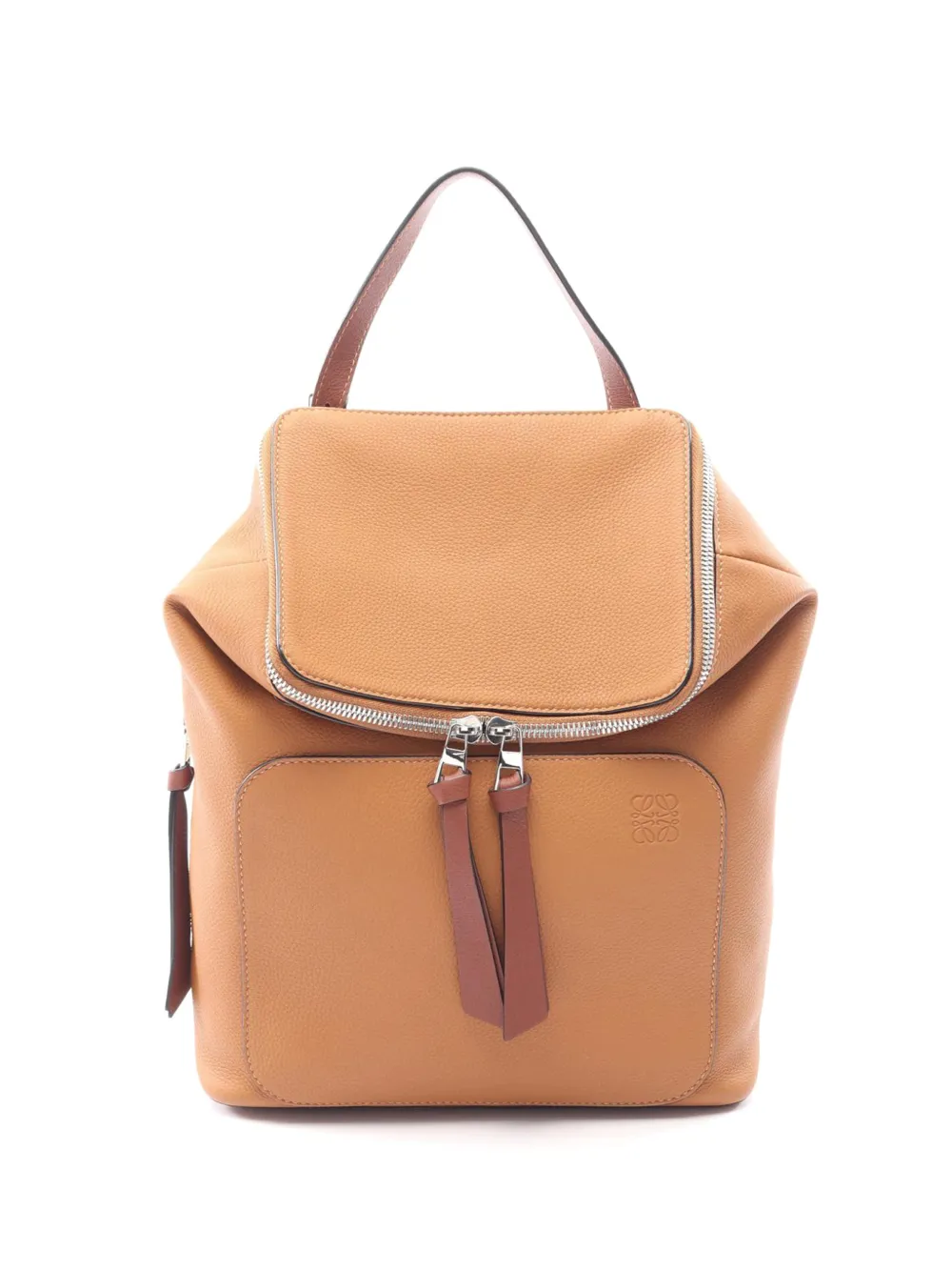 Loewe Pre-Owned 2010-2026 Leather Goya backpack - Marrone