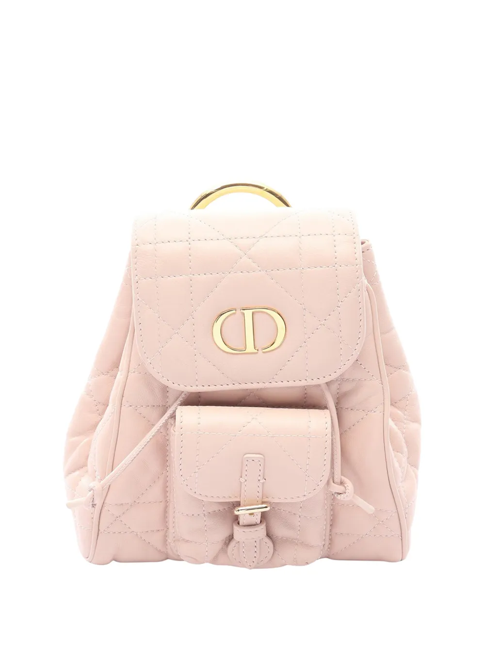 Christian Dior Pre-Owned 2010-2026 Small Lambskin Macrocannage Caro backpack - Rosa