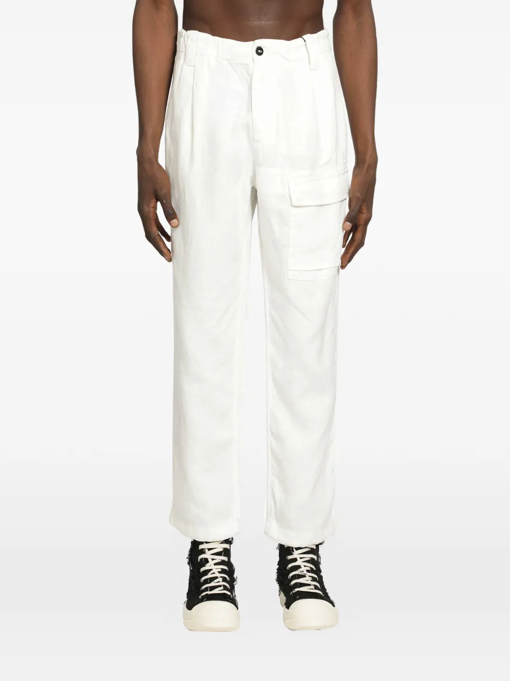 C.P. Company canvas cargo pants - Bianco