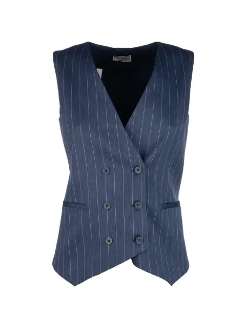 POST SCRIPTUM pinstripe-pattern double-breasted waistcoat