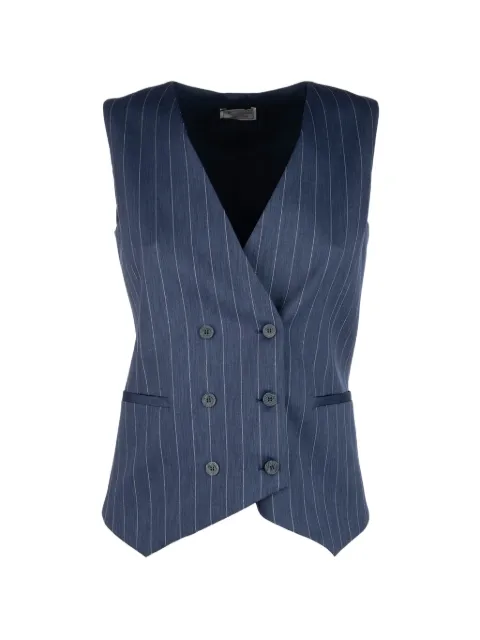 POST SCRIPTUM pinstripe-pattern double-breasted waistcoat