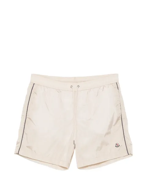 Moncler shorts de playa con parche del logo y cordones en la pretina