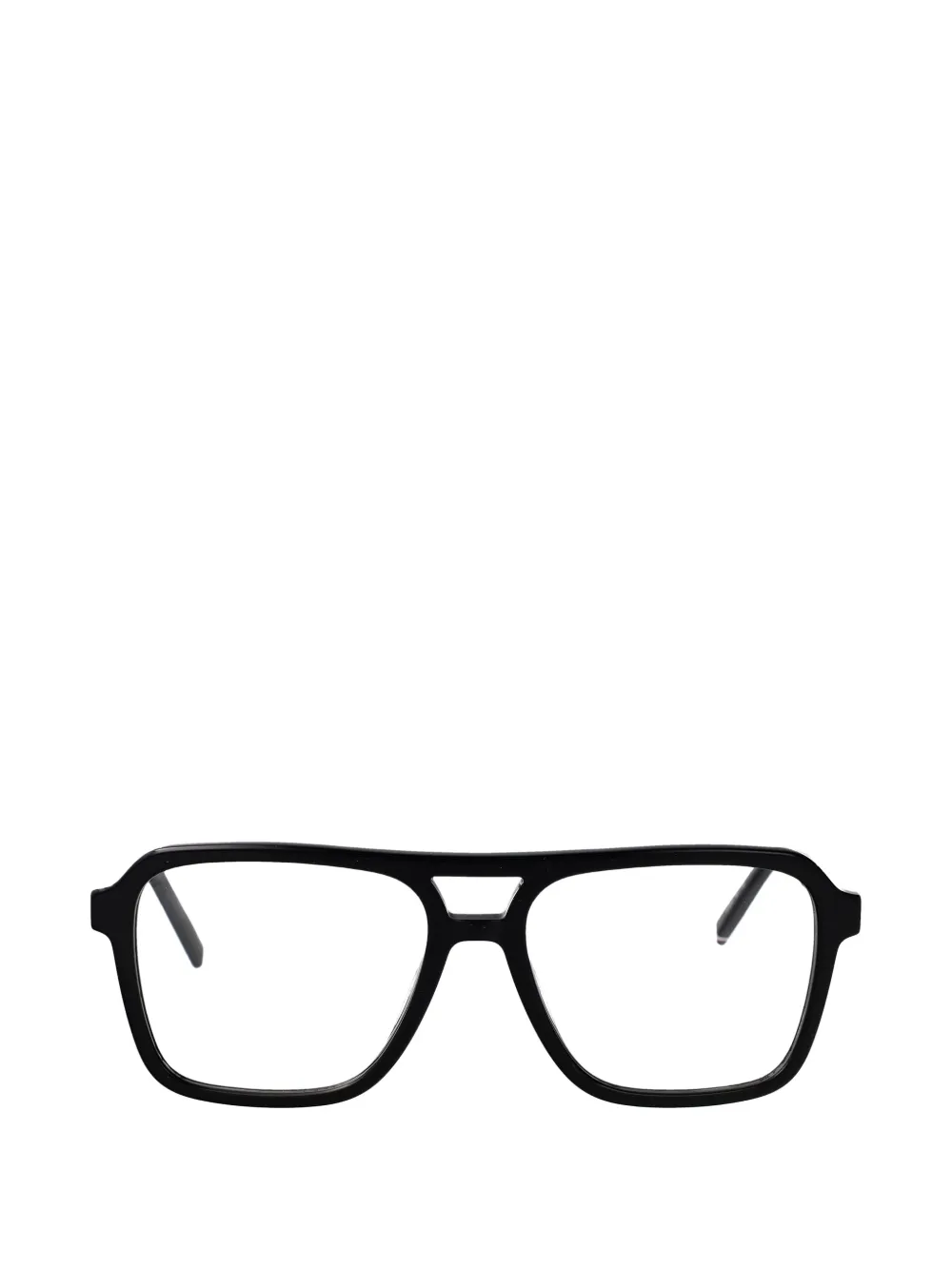 Tommy Hilfiger geometric-frame double-bridge glasses - Schwarz