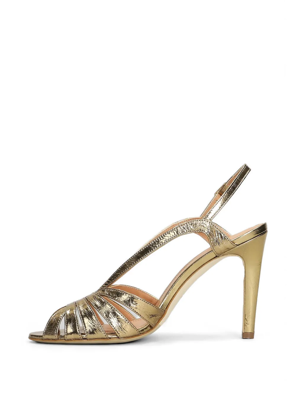 The Seller metallic-effect strappy sandals Goud