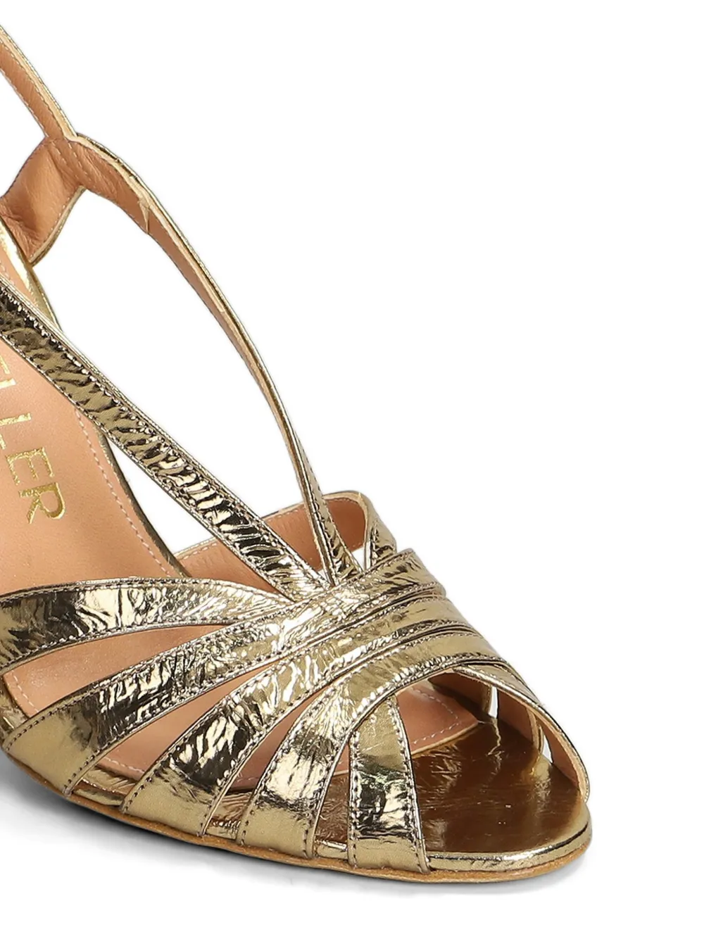 The Seller metallic-effect strappy sandals Goud