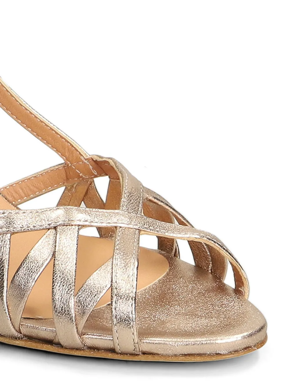 The Seller metallic cage-style sandals Beige