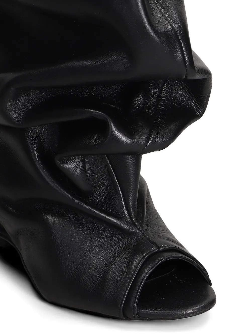 Gisel Moire 90mm Camy peep-toe ankle boots Zwart