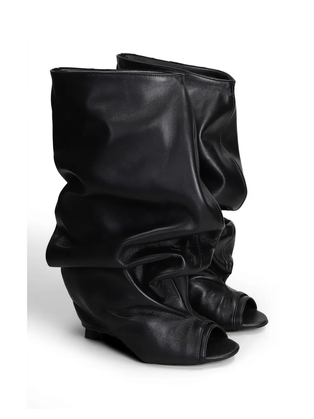 Gisel Moire 90mm Camy peep-toe ankle boots Zwart