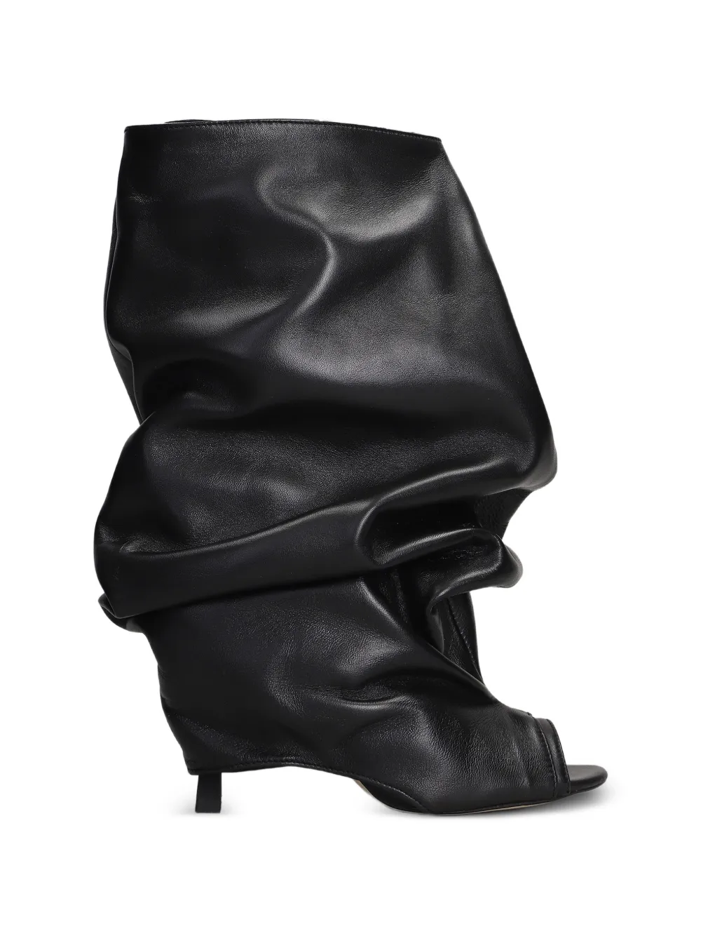 Gisel Moire 90mm Camy peep-toe ankle boots Zwart