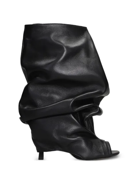 Gisel Moire 90mm Camy peep-toe ankle boots