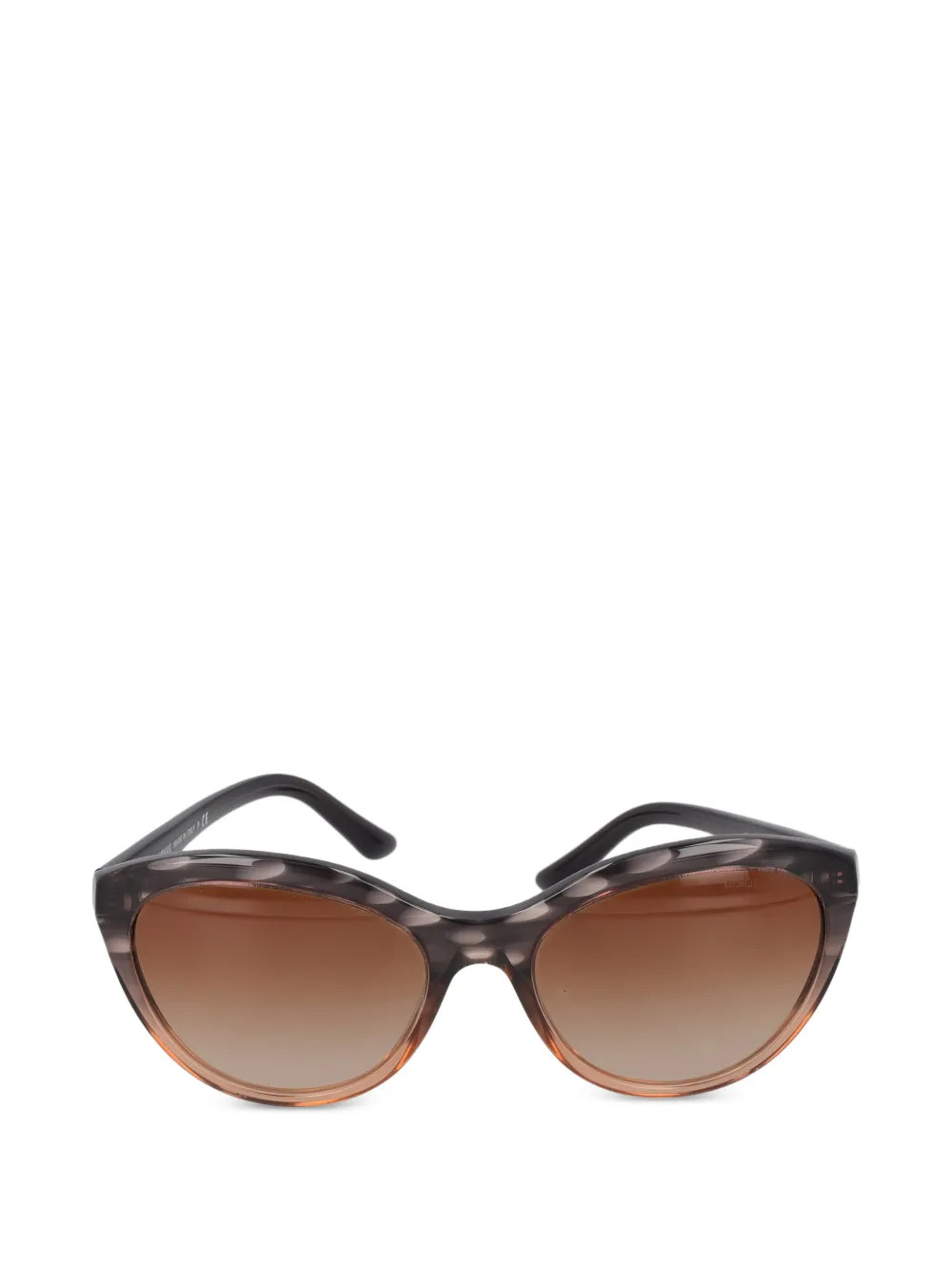 Giorgio Armani Pre-Owned tortoiseshell-effect cat-eye sunglasses - Grigio