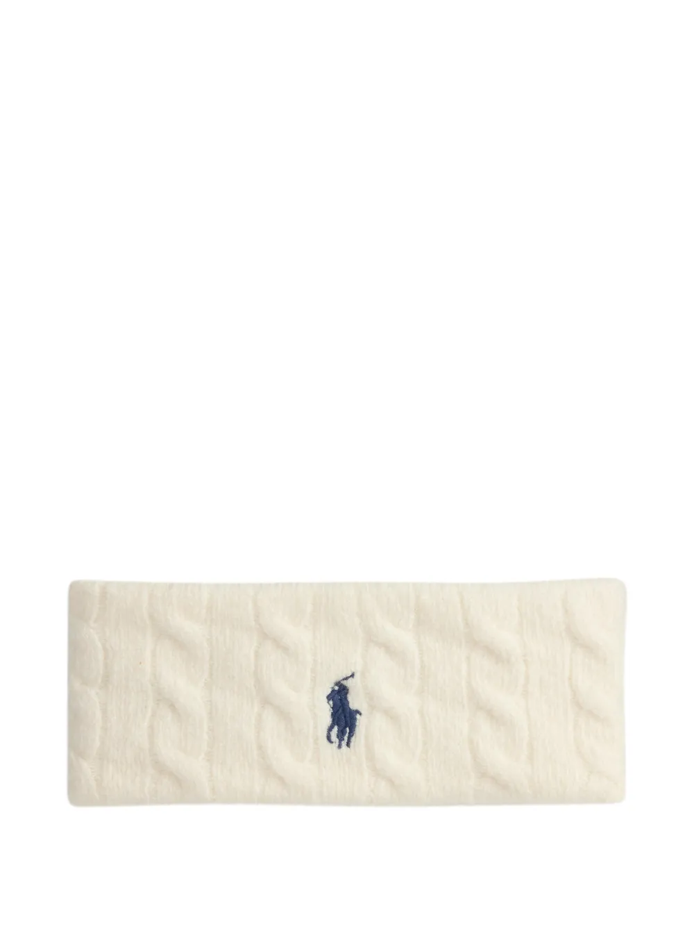 Polo Ralph Lauren Fascia Pony in maglia a trecce - Bianco