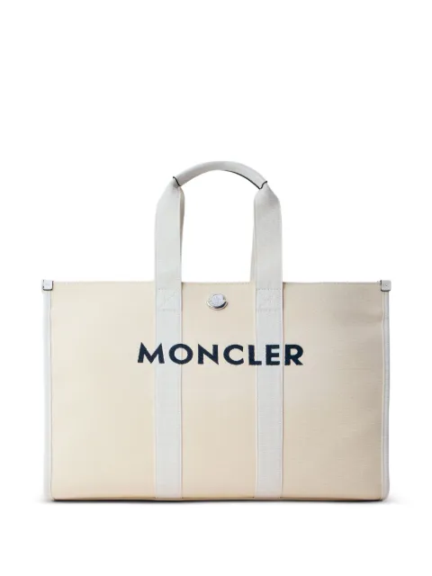 Moncler logo-embroidered tote bag