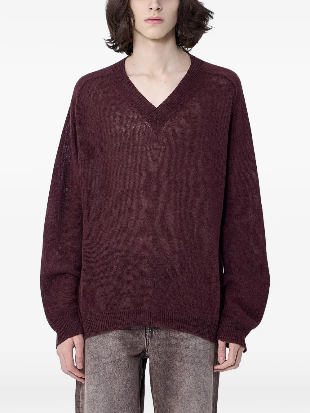 OUR LEGACY Rue V-neck sweater - Rot