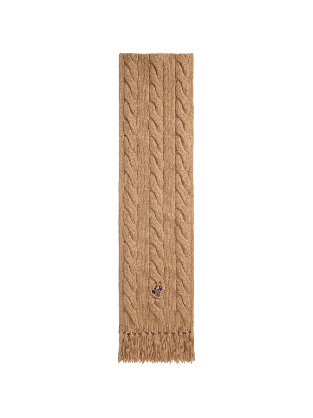 Polo Ralph Lauren Gestrickter Schal mit Polo Bear - Nude