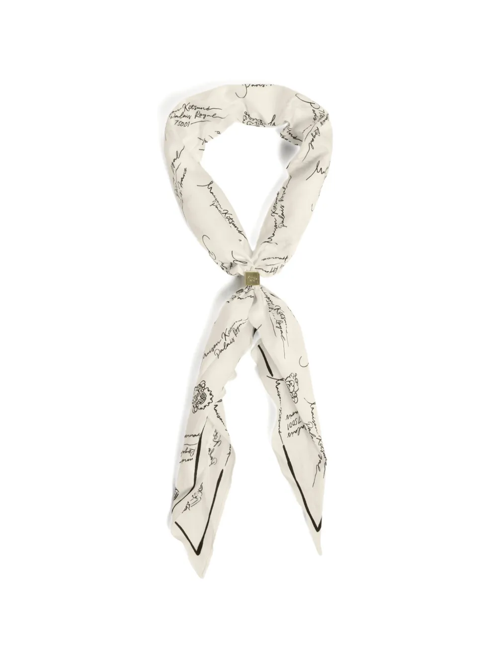 Maison Kitsuné Poetic Paris scarf - Bianco