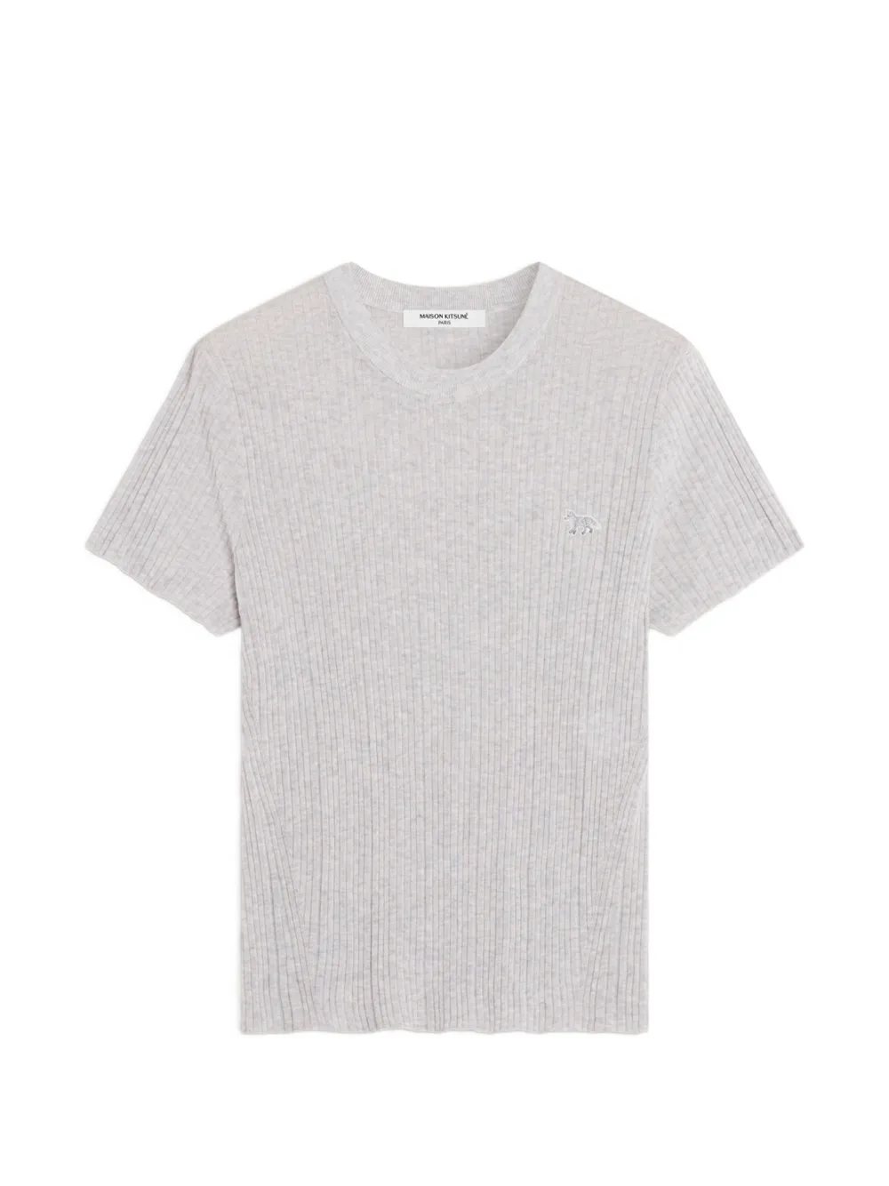 Maison Kitsuné ribbed-knit T-shirt - Grigio