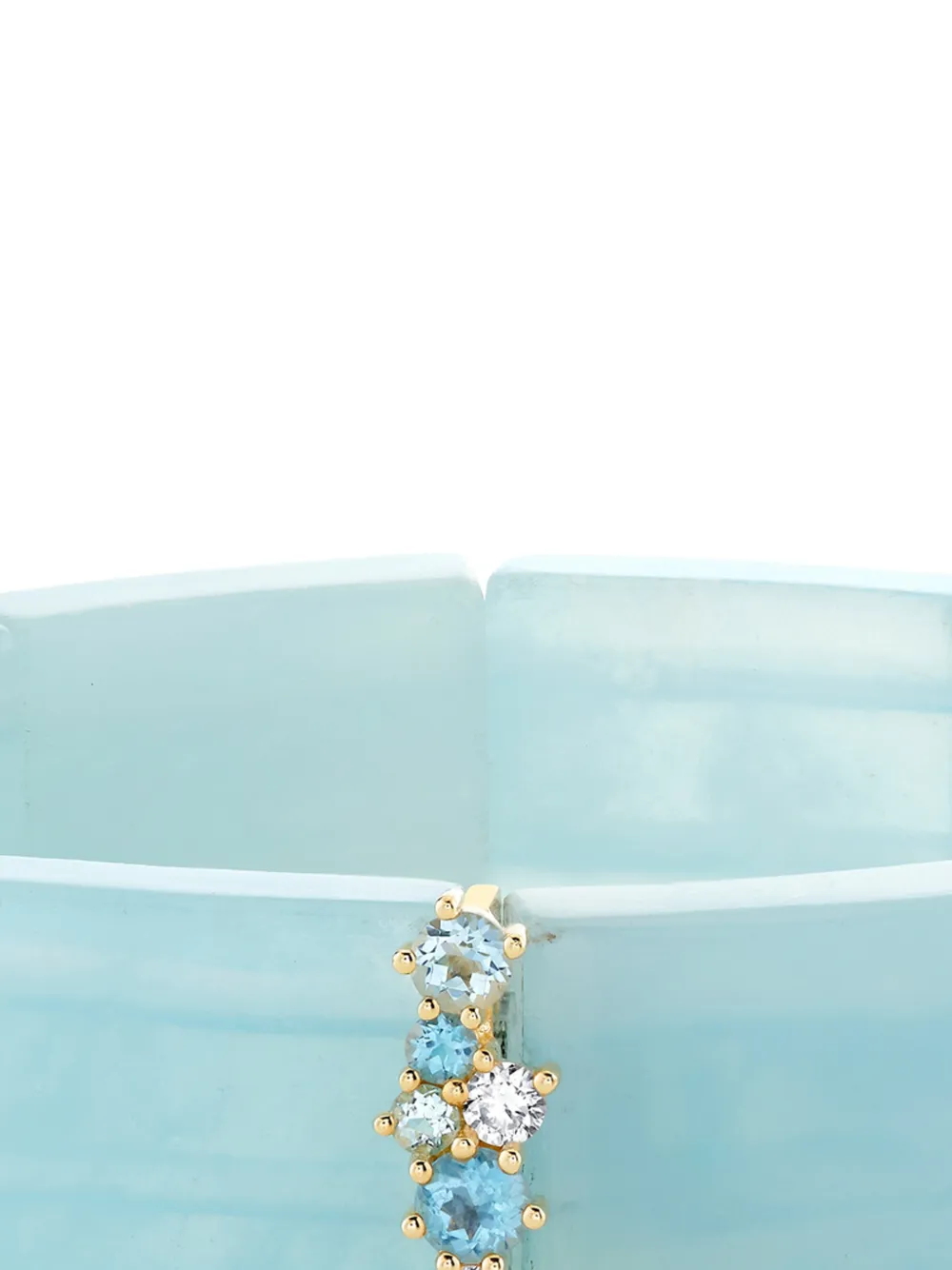 Sydney Evan Aquamarine and Diamond Spacer Bracelet in Blue, view 2