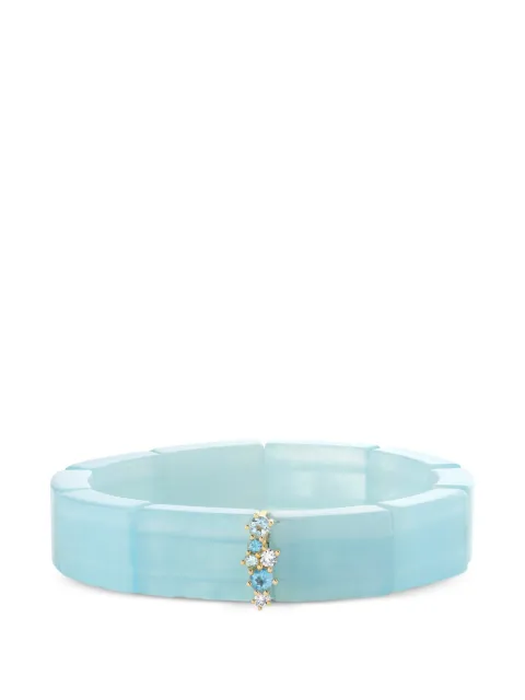 Sydney Evan aquamarine and diamond spacer bracelet