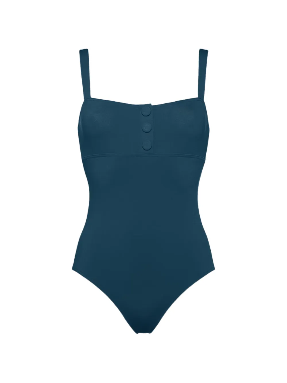 ERES Dahabiya button-detail square-neck swimsuit - Blu