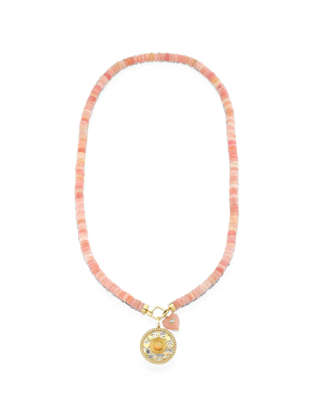 Sydney Evan Halskette mit pinkem Opal und Diamanten - Rosa